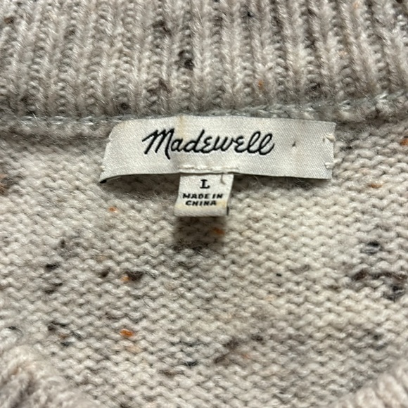 Madewell Donegal Button-Sleeve Sweater-Dress size L - Picture 2 of 6
